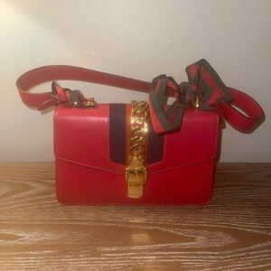 Gucci Small Sylvie Red Handbag